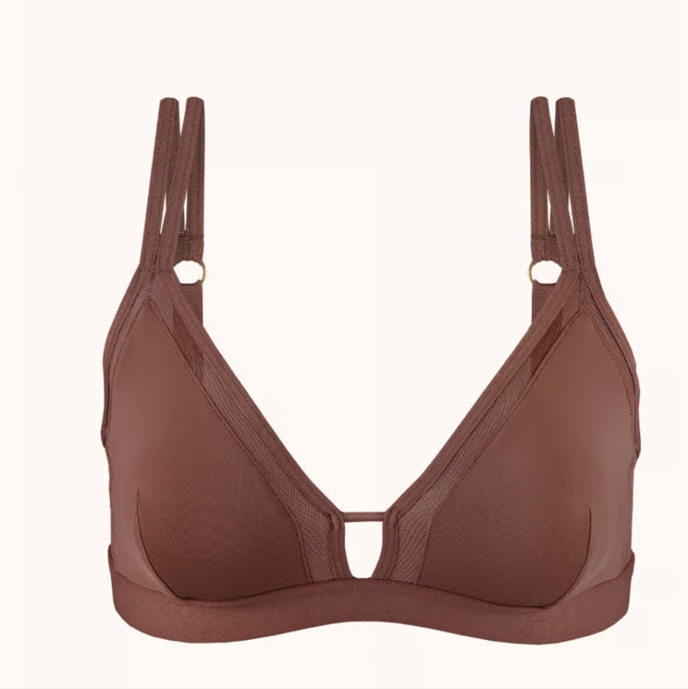 Mesh Trim Padded Bralette